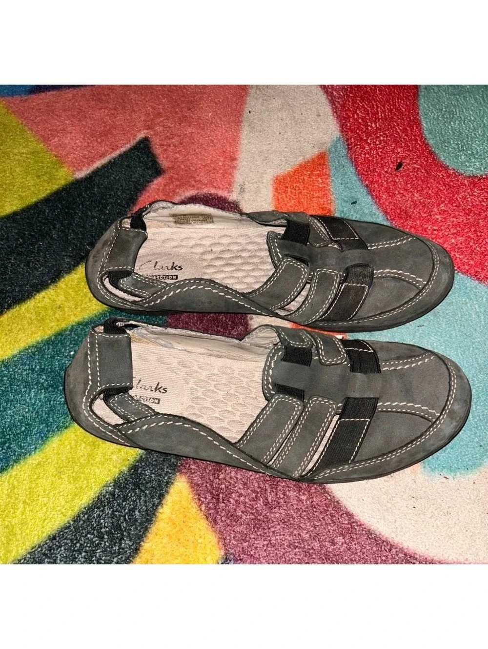 Clarks Men's Casual Leather Moccasins Slip-On Shoes Size 9